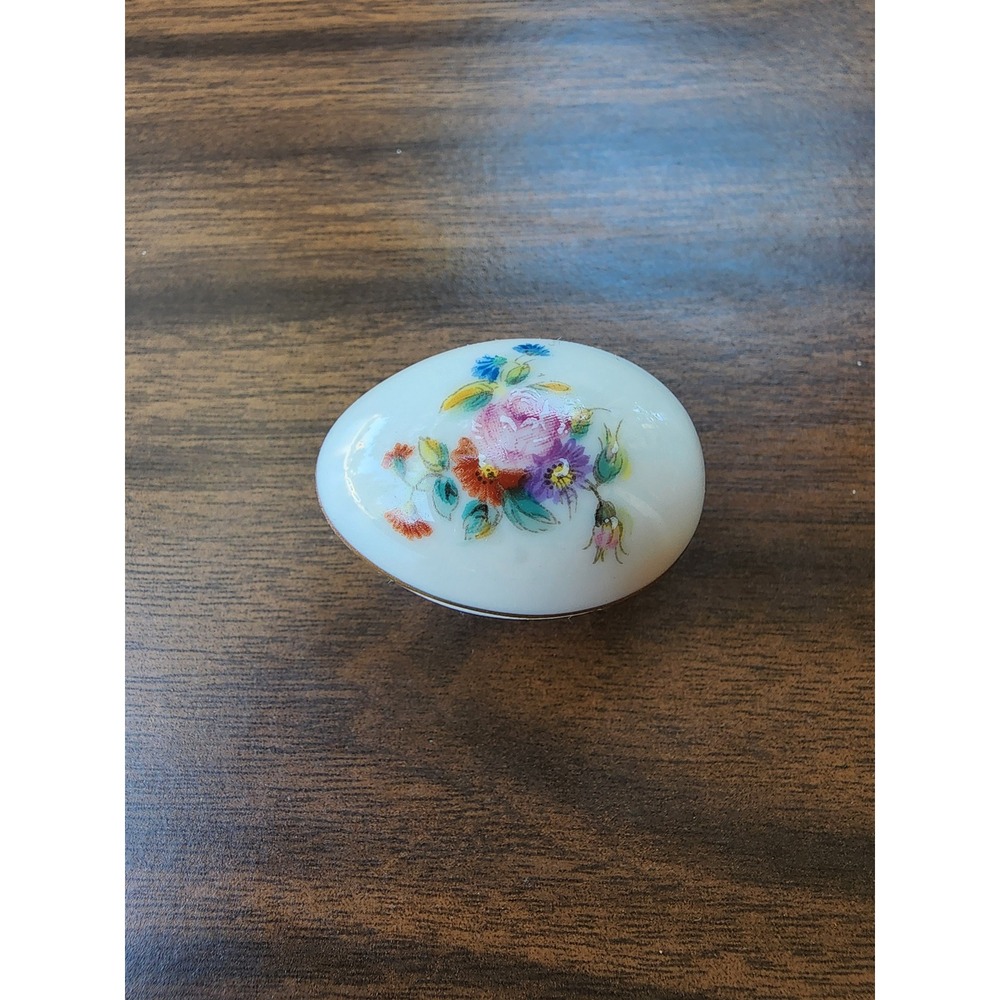Vintage Limoges Castel France Porcelain Floral Trinket Box